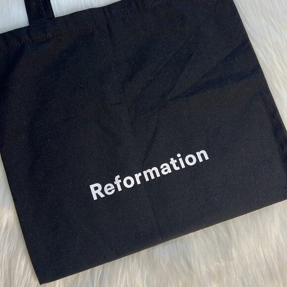 Reformation Black Logo Tote Bag - Picture 2 of 4